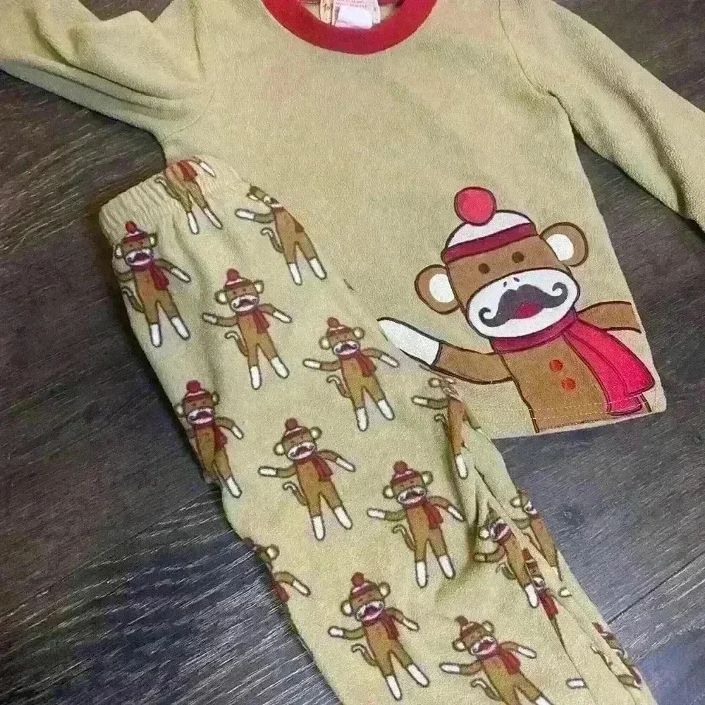 Toffee Apple Sock Monkey PJs Unisex sz 2T